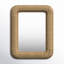 Cal Solid Wood Rectangle Wall Mirror