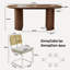Ensemble de table de salle à manger pour 6 personnes avec table de salle à manger ovale 70,8 po et 4 chaises rembourrées en rotin-878669437-878669425