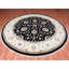 10'2"x10'2" Black Rajasthan Wool and Silk Hand Knotted Round Rug E2BB57E5FF8942B8BC14A2C3EB6D3F86