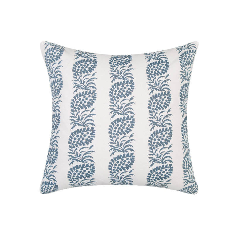 Coussin en coton Block Block, Bleu marine, Polyester / bourre en polyester, H 20 po x l 20 po