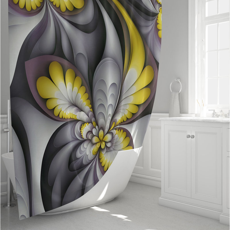 Rideau de douche abstrait, H 72 po x l 70 po