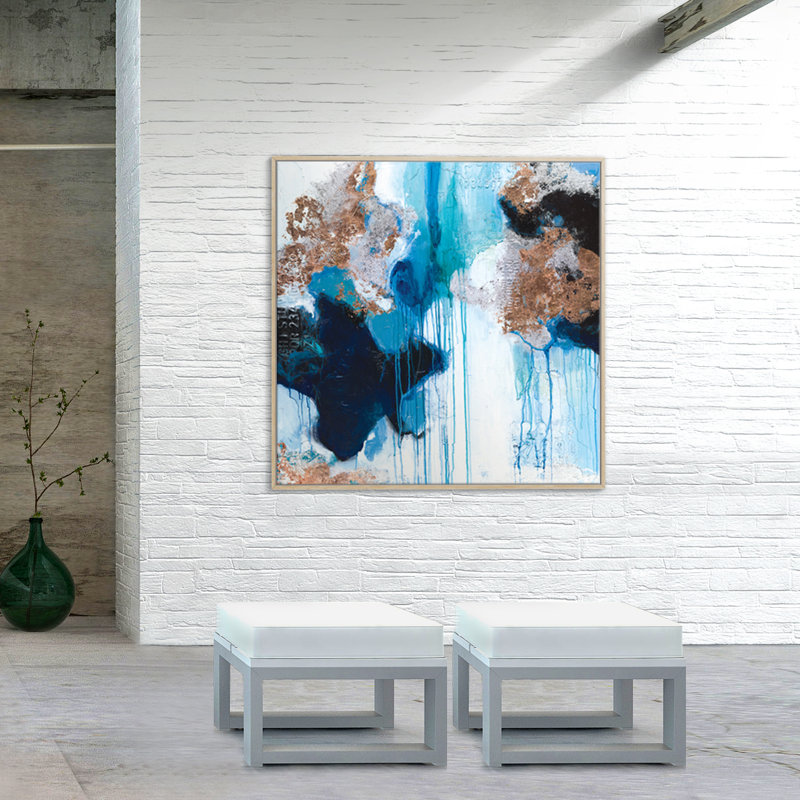 Mojo Risen 2 by Julie Ahmad - Painting on Canvas, 76cm H x 76cm W, Timber