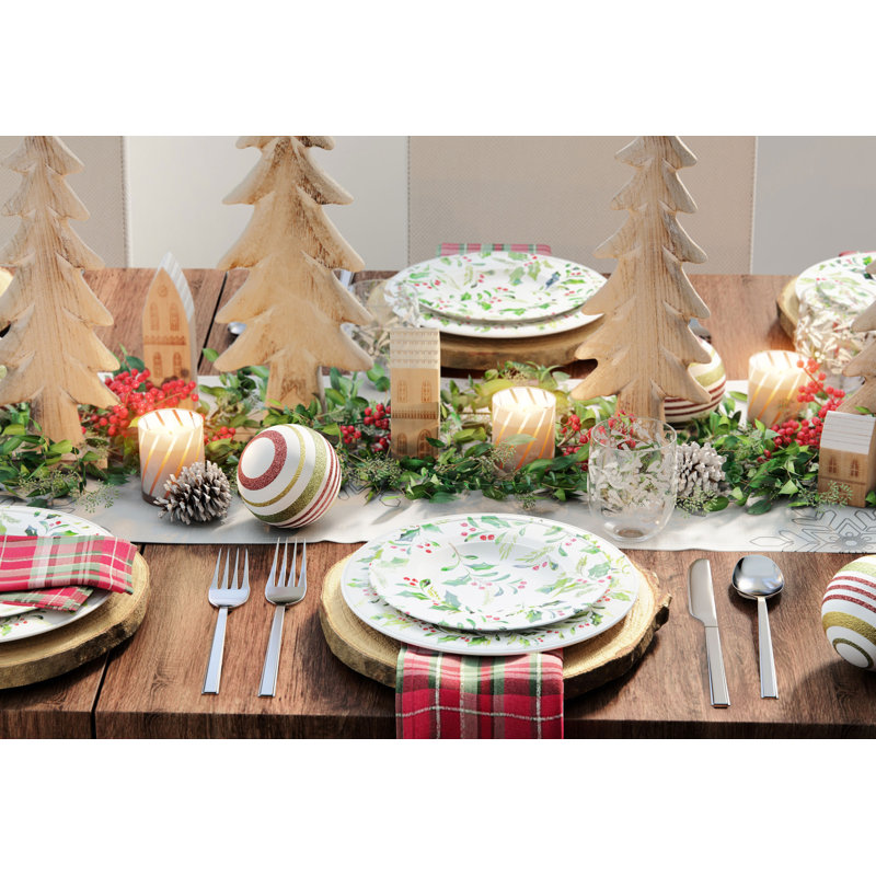 Christmas Table Runner with Embroidered Snowflakes - Elegant Holiday Table Decor for Seasonal Dining and Home Styling, Gray