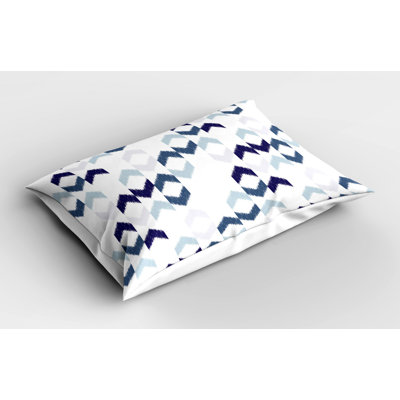 Blue/Gray Poyester Microfiber Piece Sham