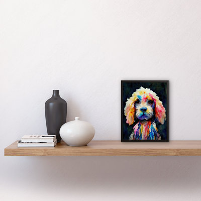 Abstract Dog Spaniel Cavapoo Cockapoo - Single Picture Frame Print