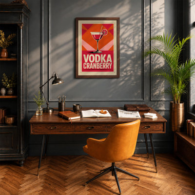Vodka Cranberry Poster Retro - Framed Print