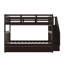 Lit superposé double sur lit double pour chambre à coucher, équipé d'un tiroir, d'un rangement et d'un garde-corps sur l'escalier-2142315216