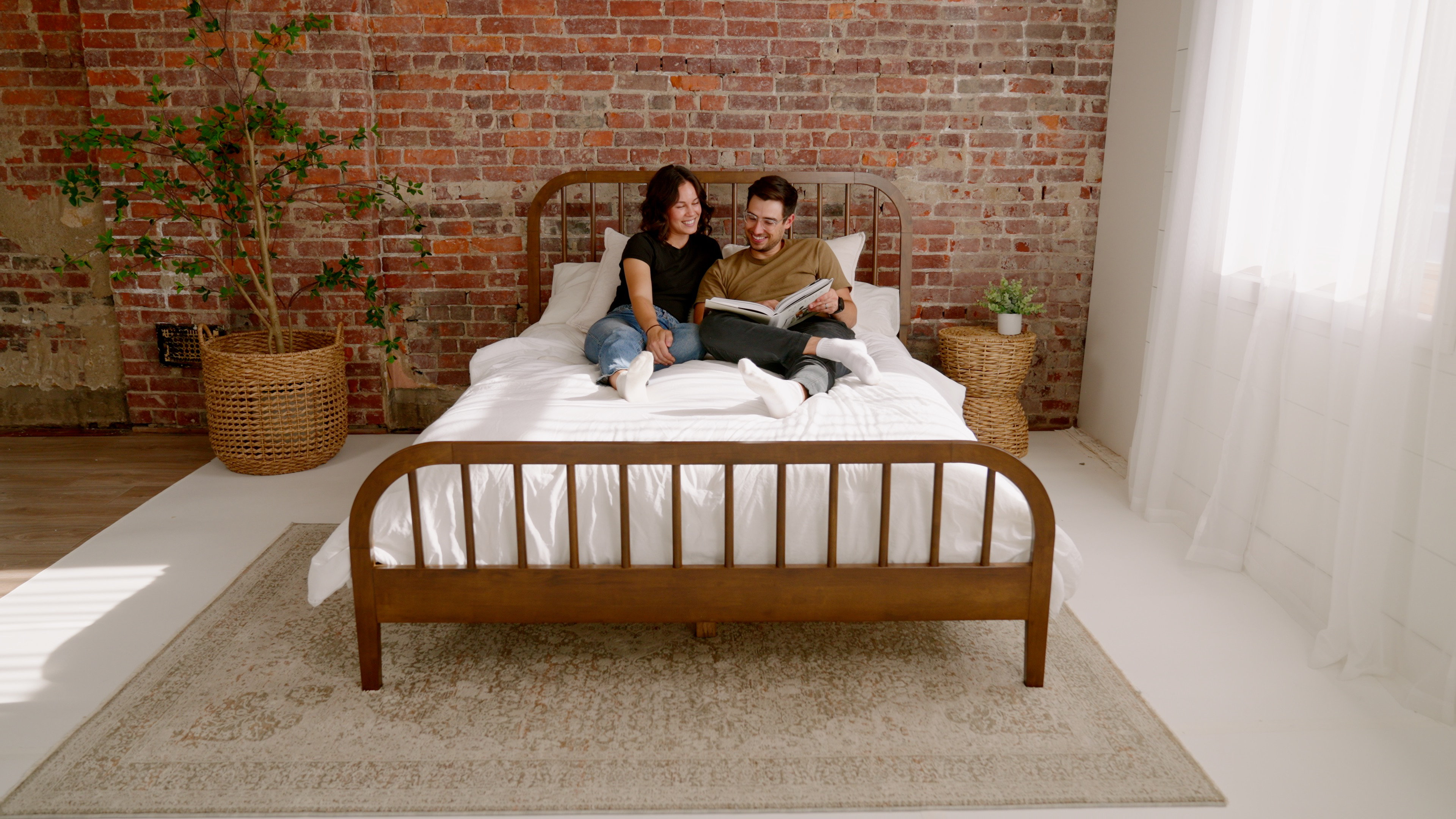 Anderson Solid Wood Spindle Bed Frame