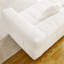 Canapé moderne de 84,6 pouces sans os avec deux coussins décoratifs circulaires, tissu en polyester à poils longs texturé litchi doux pour la peau et canapé en mousse à carreaux à trois places-2068666824-2068666830