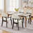 Modern Upholstered Solid Wood Dining Chair With Arms-522205015
