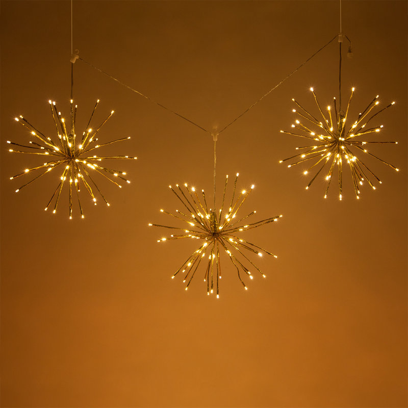 15'' LED Lighted Trees & Branches, Gold