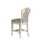Chaise d'appoint à dossier Queen Anne en blanc antique / brun Colchester