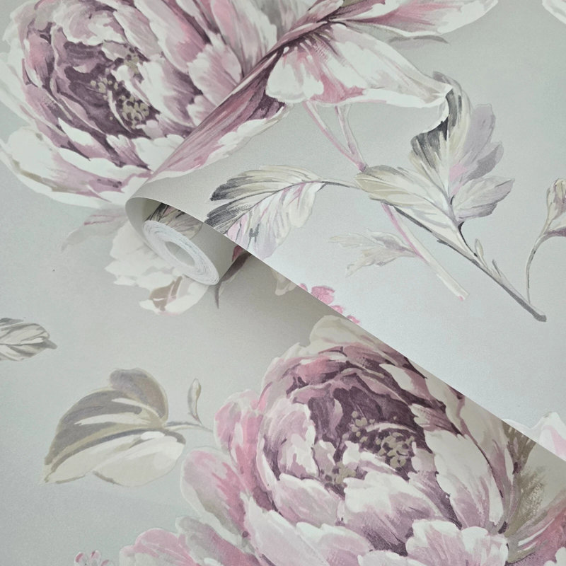 Rouleau de papier peint gris et gris