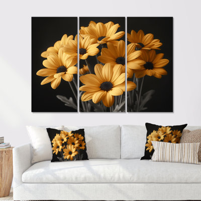 «Yellow Mums», art mural jaune