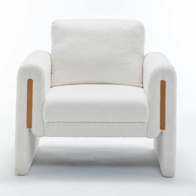 Chaise longue rembourrée Modern Bouclé Accent