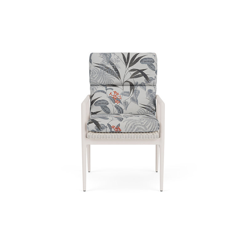 Cascade Outdoor Dining Armchair, Delicate Botanical Slate, Antique White