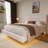 Boucle Floating Bed With Light-1122116652