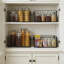 Paniers de rangement pliables en métal avec poignées, 2 paniers de rangement en fil métallique pour garde-manger, armoires de cuisine, salle de bain et garage