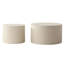 Beige Nesting Coffee Table - Office End Wave Stripe Round Multipurpose & Work- Modern Tables 2 Drum Side For Living Room Space Saving Chic-798993486