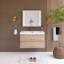 Meuble-lavabo mural simple 36 po avec plateau en résine Monja-1133366458