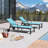 Jahnya Outdoor Metal Chaise Lounge with Table , Cushion Included-1938671736