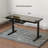Tempered Glass Top Height Adjustable Standing Desk, Computer Desk with Drawer and USB Charge-1006698345-1008077176