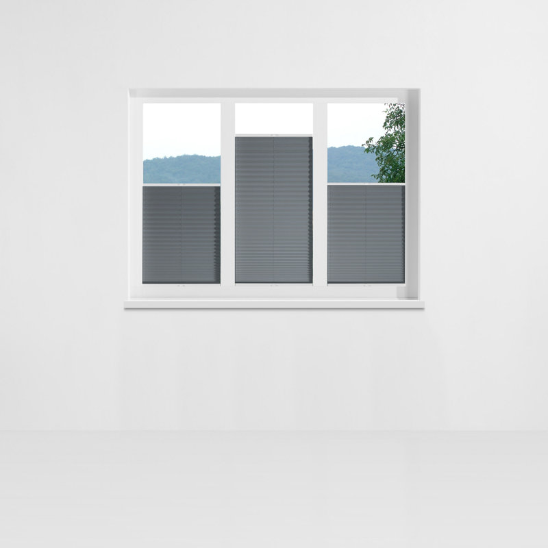 Affoux Cordless Opaque Pleated Blind, Slate, 80 x 130cm