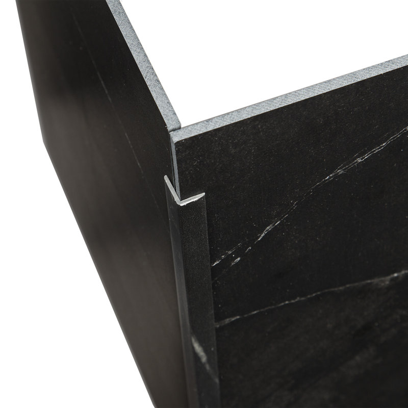 Garniture en L Palisade 94 po, Glace noire