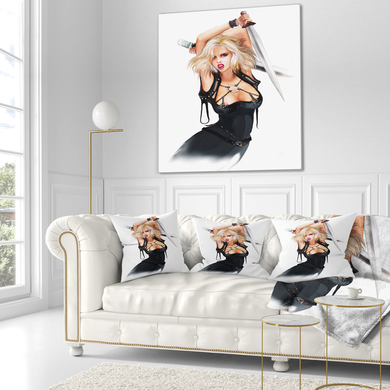 Portrait de femmes avec des mots oreiller