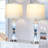 28" Coastal Glass USB Table Lamps with Night Light, Bulbs Included-124582018