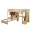 Lit mezzanine simple au-dessus de simple avec bureau-494991207