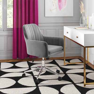 Chaise de travail en velours Trouville