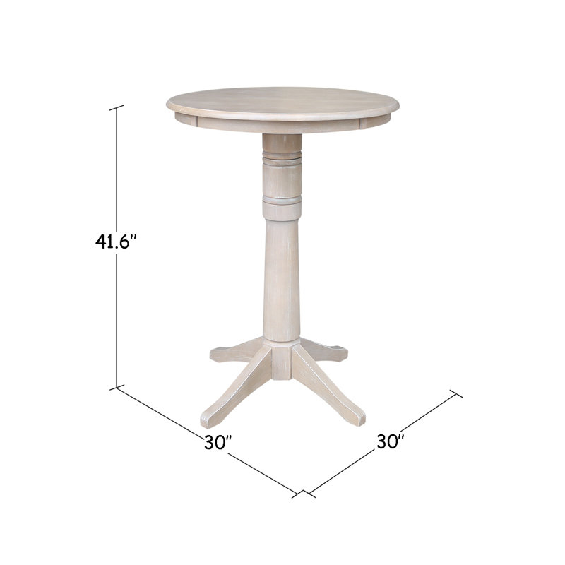 Table de salle à manger Craighead, H 41,9 po x L 30 po x l 30 po, Taupe-gris délavé