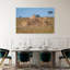 Savannah Lion Cubs Abstract Contemporary Landscape Nature Wall Art Print by Jeffrey C. Sink - 1 Piece Wrapped Canvas Wall Art-1832426667