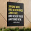 «Never Made a Mistake», art textuel sur toile tendue-204282234