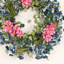 Couronne de fleurs artificielle 24 po avec grappe de baies et de verdure pour l'été-244414279