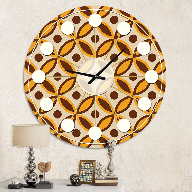 Horloge murale rétro Mid-Century, Moyenne