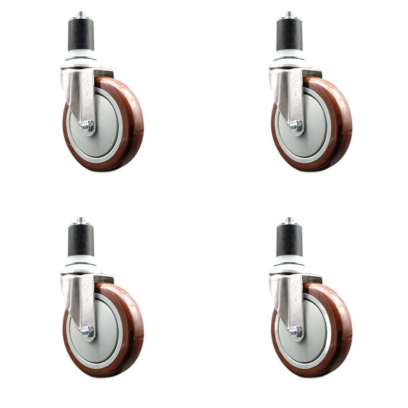 Polyurethane Caster, Maroon