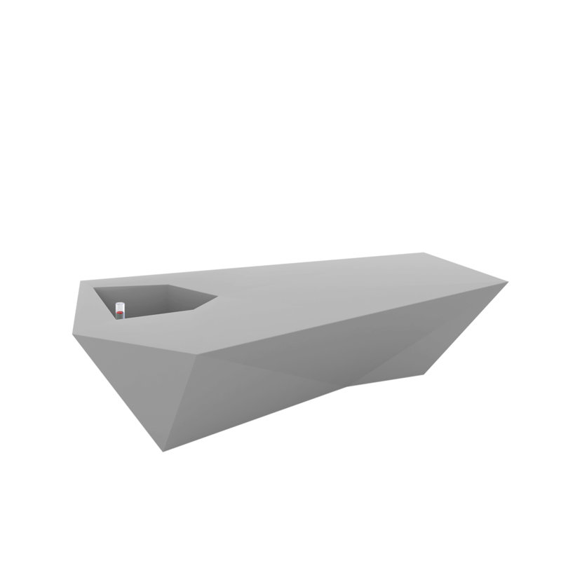 Faz Bench with Self Watering Planter, Steel