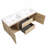 60" Floating Wall‑Mount Bathroom Vanity, Wood Melamine Cabinet with Resin & Calcium Carbonate Integrated Sink-245553176