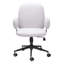 Chaise de bureau pivotante à hauteur ajustable beige et noire