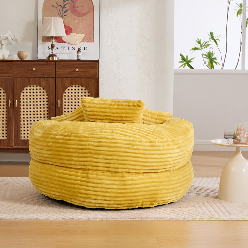 Fauteuil demi-tonneau Lazy, Jaune
