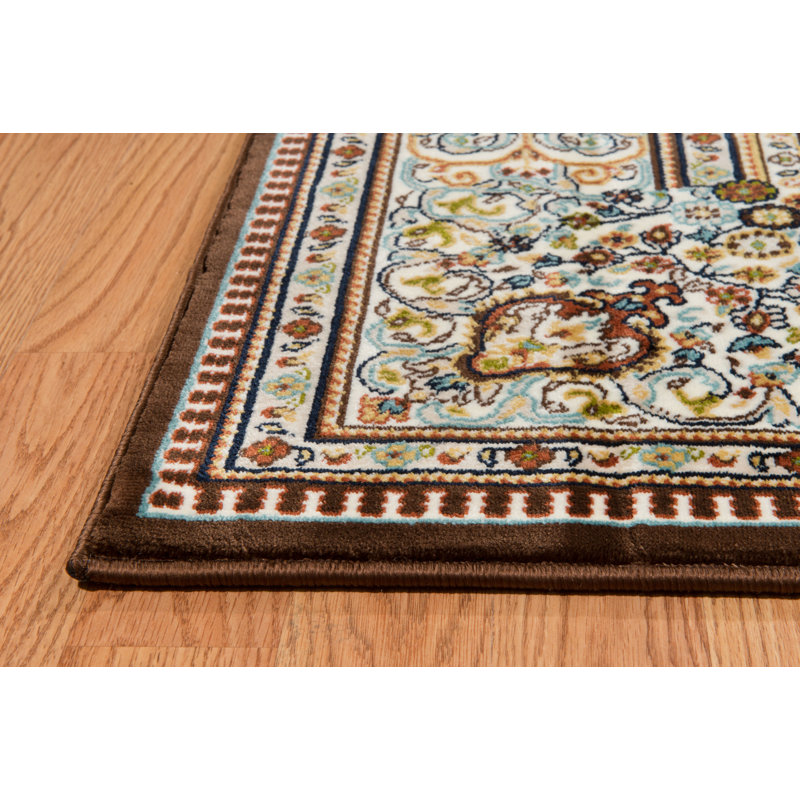 Tapis brun foncé Ravenstein, 5 pi 3 po x 7 pi 2 po