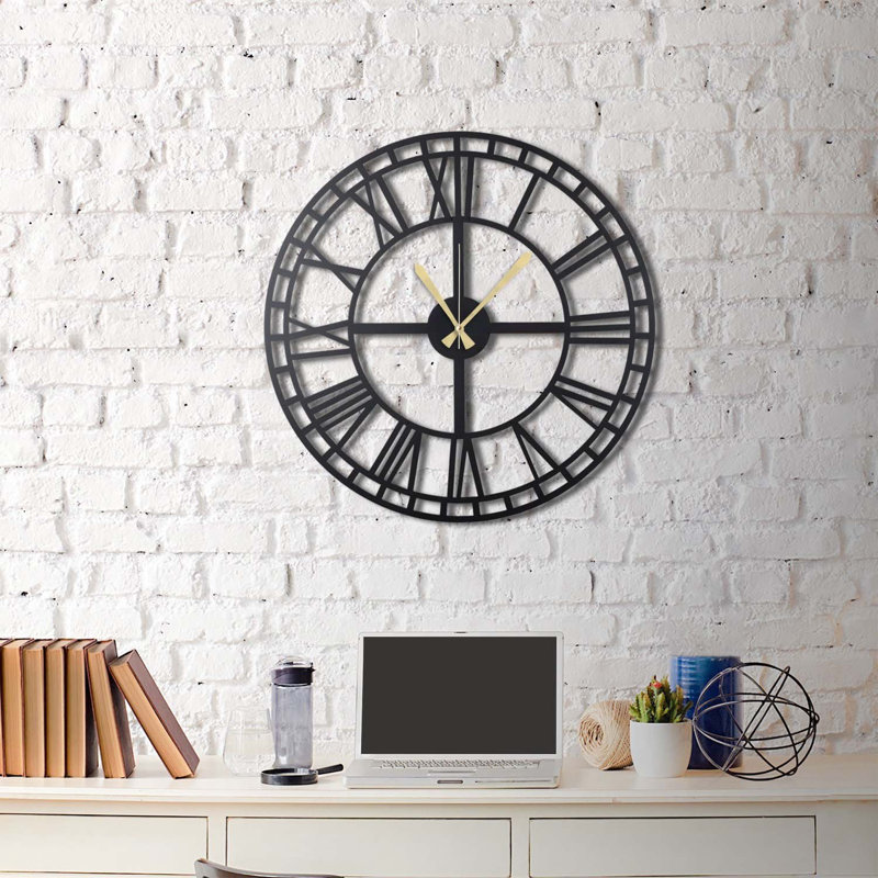 Hillbrand Metal Wall Clock, Lage 70cm