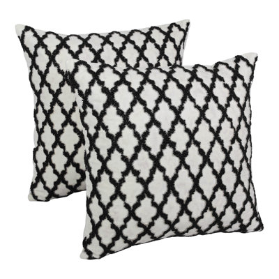 Moroccan Patterned Cotton Throw Pillow