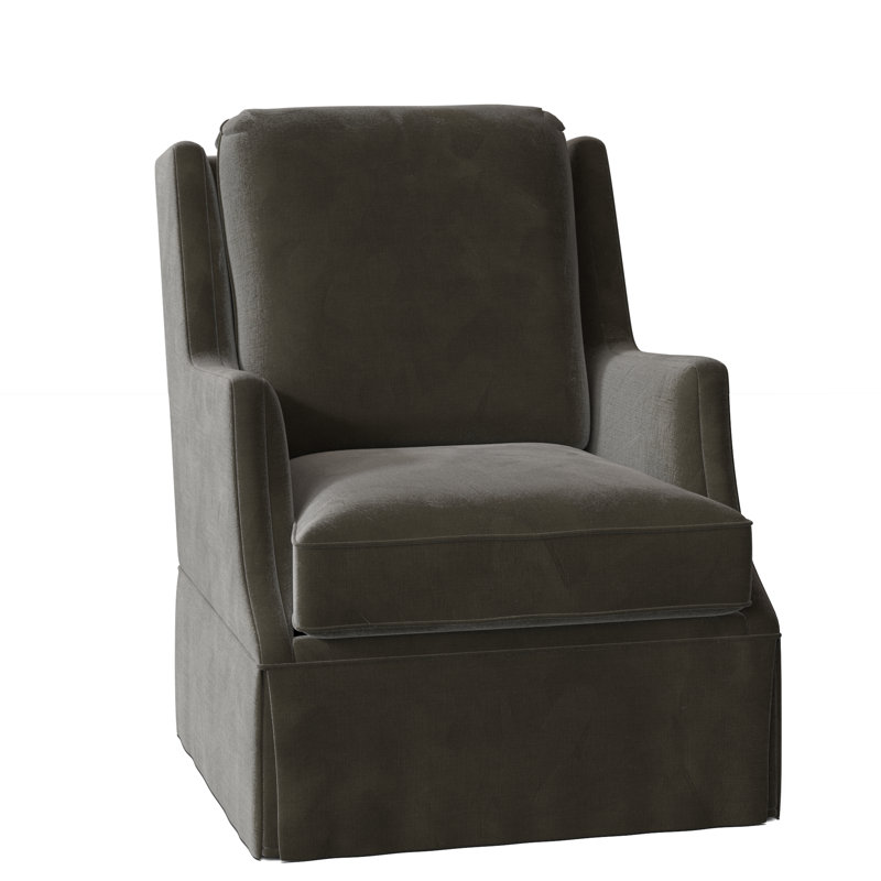 Savannah Linen Boucle Swivel Wingback Chair, 9953 Loden Polyester