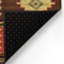 Tapis brun / vert / rouge en polyester tissé à la machine Josai-486008312