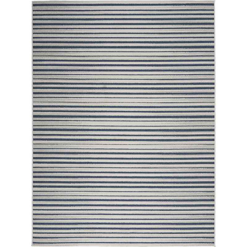 Anick Striped Indoor / Outdoor Rug, Rectangle 4' x 6'