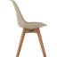 Chaise d'appoint rembourrée brun clair et chêne (2) - Chic et confortable pour la salle à manger de style Mid-Century, avec siège confortable