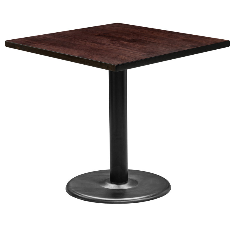Sophia 4 Person 36"x 36" Square Solid Wood Dining Table, Dark Brown